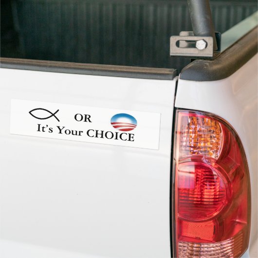 Christlich oder Obama Autoaufkleber (Auf Lkw)