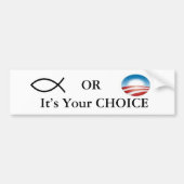 Christlich oder Obama Autoaufkleber (Vorne)