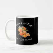 Christlich Orange Frucht Blume Bibel Verse Gardene Kaffeetasse (Links)