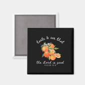 Christlich Orange Frucht Blume Bibel Verse Gardene Magnet (Vorderseite/Rückseite)