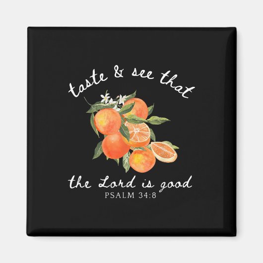 Christlich Orange Frucht Blume Bibel Verse Gardene Magnet (Vorne)