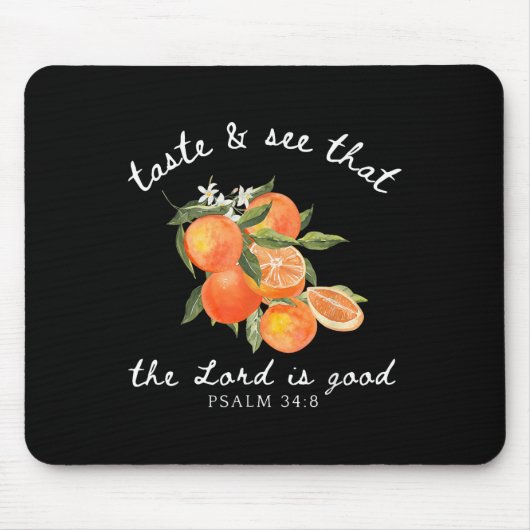 Christlich Orange Frucht Blume Bibel Verse Gardene Mousepad (Vorne)