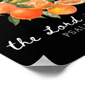 Christlich Orange Frucht Blume Bibel Verse Gardene Poster (Ecke)