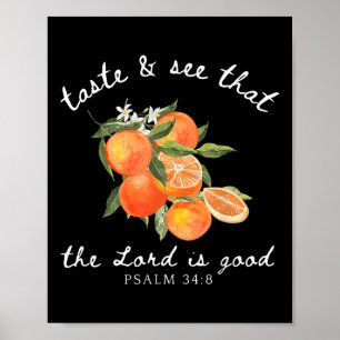 Christlich Orange Frucht Blume Bibel Verse Gardene Poster