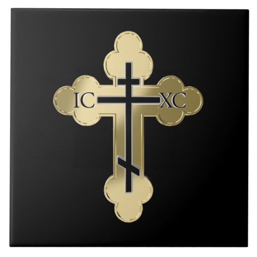 Christlich orthodox Kreuz Fliese (Vorderseite)