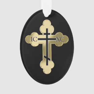 Christlich-orthodox Kreuz Ornament