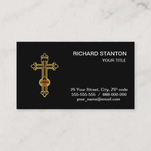 Christlich orthodox Kreuz Visitenkarte