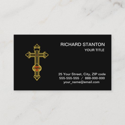 Christlich orthodox Kreuz Visitenkarte (Vorderseite)