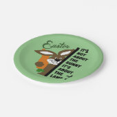 Christlich Osterhase Pappteller (Schrägansicht)