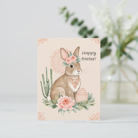 Christlich Osterhase - Postkarte (Stehend Vorderseite)