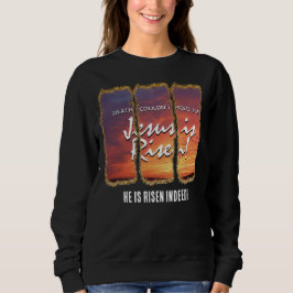 Christlich OsterJESUS IST RISEN Custom Glitzer Sweatshirt