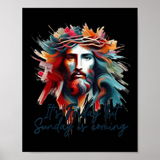 Christlich Ostern Auferstehung am Freitag, aber so Poster (Vorne)
