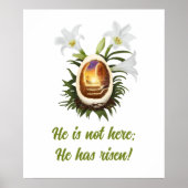 Christlich Ostern Er ist Rised Egg Höhle Thorn Cro Poster (Vorne)
