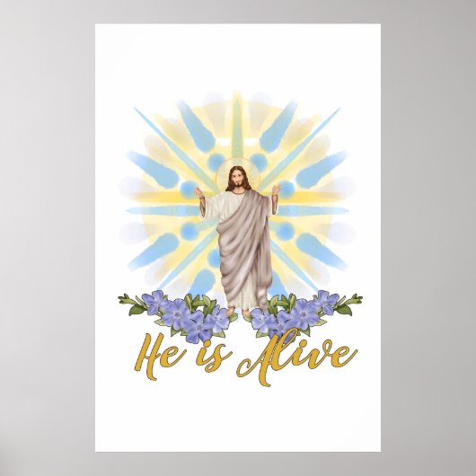 Christlich Ostern Jesus Er ist ein lebendes Poster (Vorne)