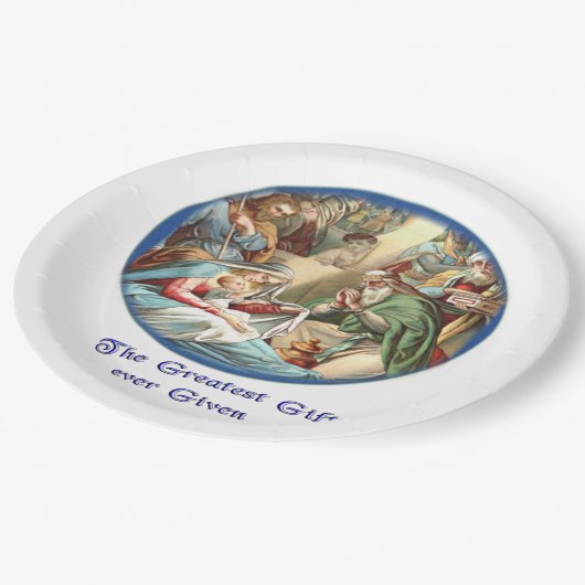 Christlich Pappteller (Schrägansicht)