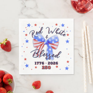 Christlich-patriotische Amerika 250-Feier Serviette