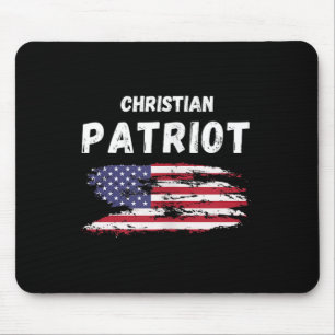 Christlich Patriotische Amerikanische Flagge Glaub Mousepad