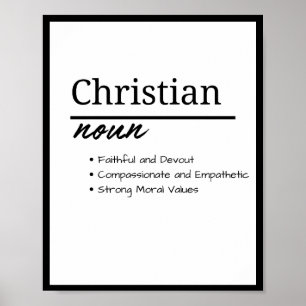 Christlich, Personalisierte Bezeichnung für Junge Poster