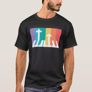 Christlich Pianist Piano Player Religiöse Musikeri T-Shirt