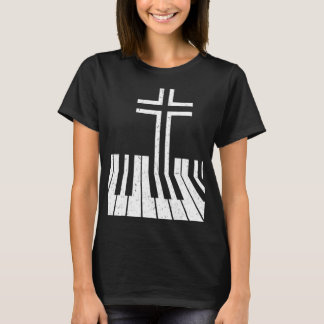 Christlich Piano Player Geschenk Design Klavierleh T-Shirt
