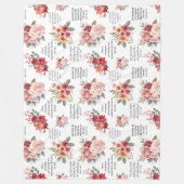 Christlich PRAYER Peach floral Fleecedecke (Vorderseite)