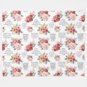 Christlich PRAYER Peach floral Fleecedecke (Vorderseite (Horizontal))
