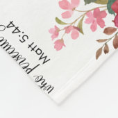 Christlich PRAYER Peach floral Fleecedecke (Ecke)
