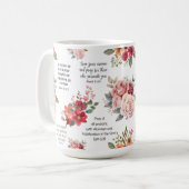 Christlich PRAYER Peach floral Kaffeetasse (Vorderseite Links)