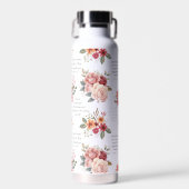 Christlich PRAYER Peach floral Trinkflasche (Vorne)