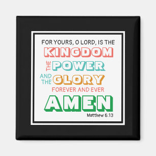 Christlich PRAYER Power Glory Schwarz Magnet