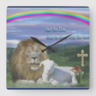 christlich quadratische wanduhr