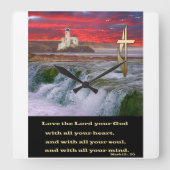 Christlich Quadratische Wanduhr (Vorderseite)