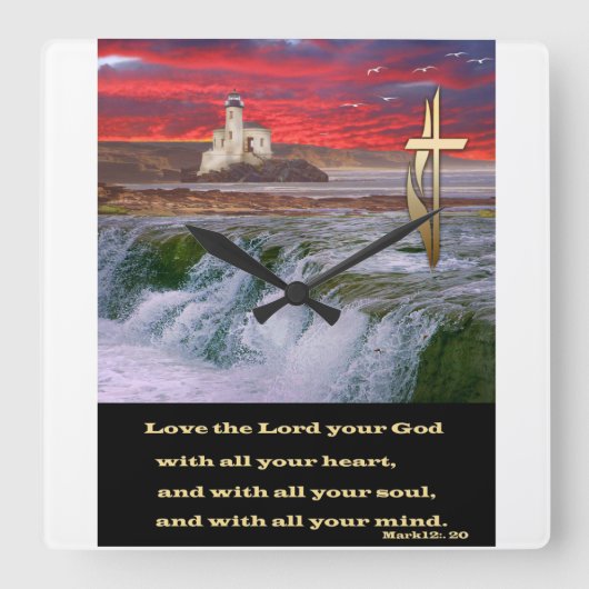 Christlich Quadratische Wanduhr (Vorderseite)