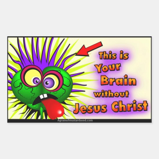 Christlich Rechteckiger Aufkleber (Vorderseite)