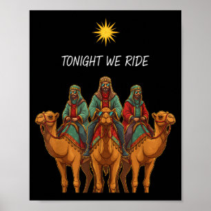Christlich reiten wir heute Abend 3 Weise Männer W Poster