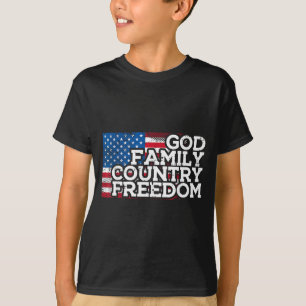 Christlich Religiöser Gott Jesus Patriotische Männ T-Shirt