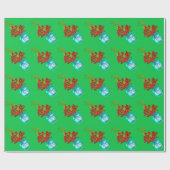 Christlich-rote Beeren Aquarellkunst Geschenkpapier (Flach)