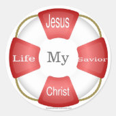 Christlich Runder Aufkleber (Vorderseite)