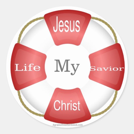 Christlich Runder Aufkleber (Vorderseite)