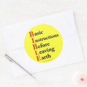 Christlich Runder Aufkleber (Umschlag)