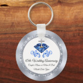 Christlich Saphire 45-jähriges Party Ideen Schlüsselanhänger (Vorderseite)