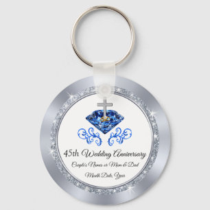 Christlich Sapphire 45-Jährige Party Ideen Schlüsselanhänger