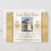CHRISTLICH Save the Date 50. Hochzeitstag Einladung (Vorderseite)