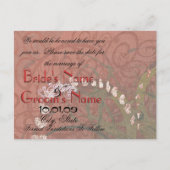 Christlich Save the Date Burgunderherzen - Ankündigungspostkarte (Rückseite)