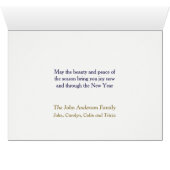 Christlich Scripting Gold Village Weihnachtskarte (Innenansicht Horizontal (Unten))