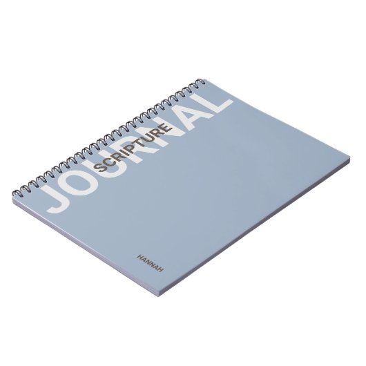 Christlich Scripting Personalisiert Blue Journal Notizblock (Linke Seite)