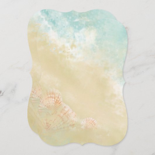 Christlich Scripture Beach Seashell Zielort Einladung (Vorne/Hinten)