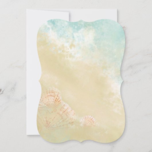 Christlich Scripture Beach Seashell Zielort Einladung (Vorderseite)