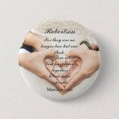 Christlich Scripture Wedding Foto Button (Vorderseite)