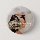 Christlich Scripture Wedding Foto Button (Vorderseite)